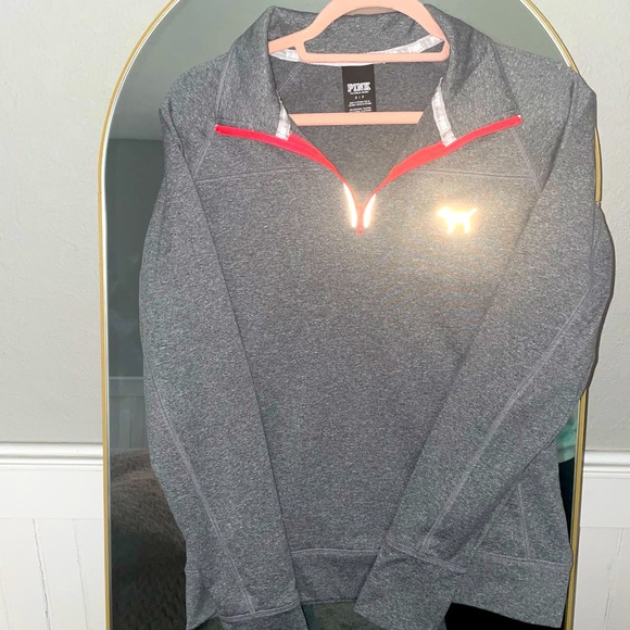 PINK work out long sleeve 1/4 zip up - women’s size small - Picture 3 of 3